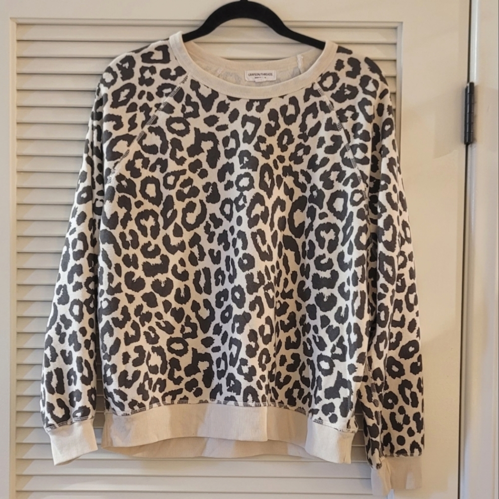 Grayson Threads- Animal Print Long-Sleeve Loungewear Pajama Top